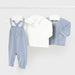 Mayoral blue knitted dungarees set - 02621.