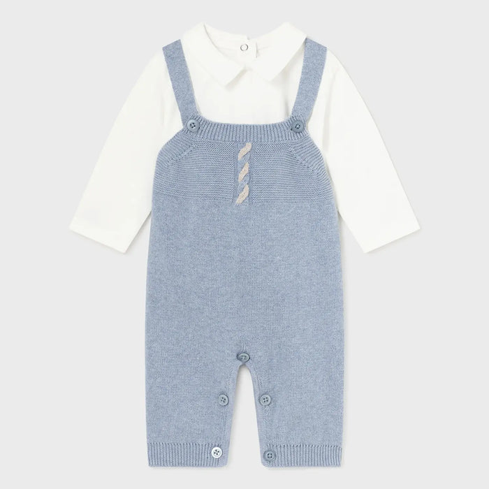 Mayoral newborn boy's knitted dungarees.