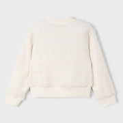 Back of the Mayoral cream knitted jacket.