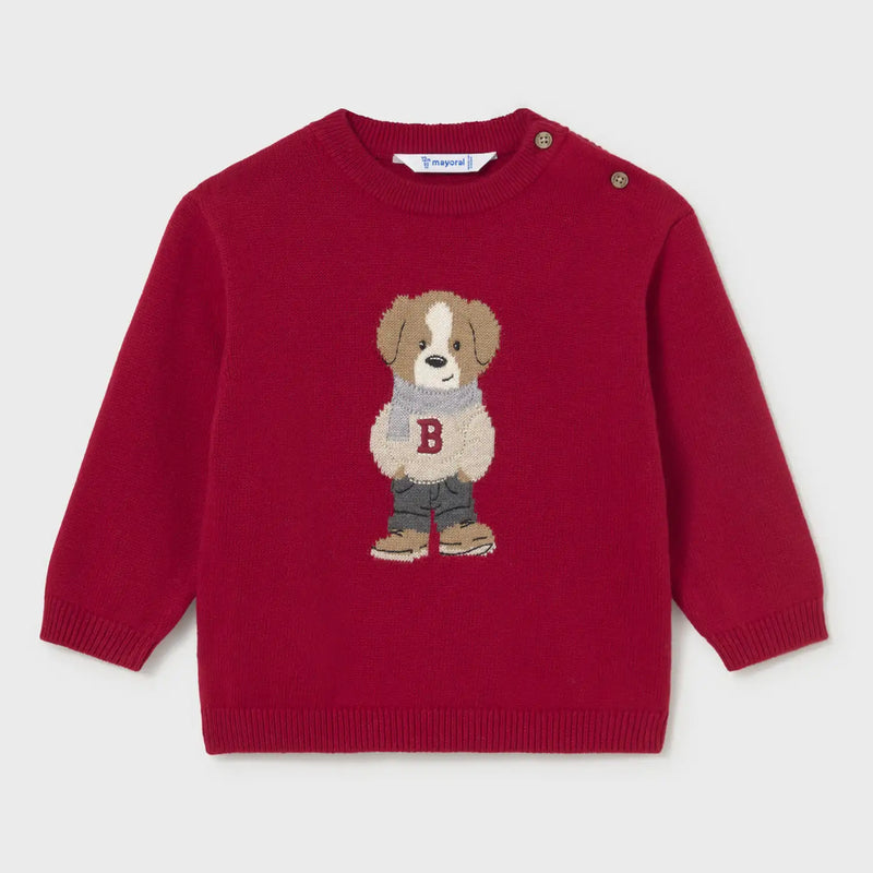 Mayoral red knitted jumper - 02377.