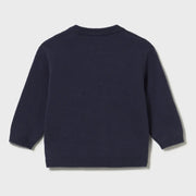 Back of the Mayoral navy knitted jumper.