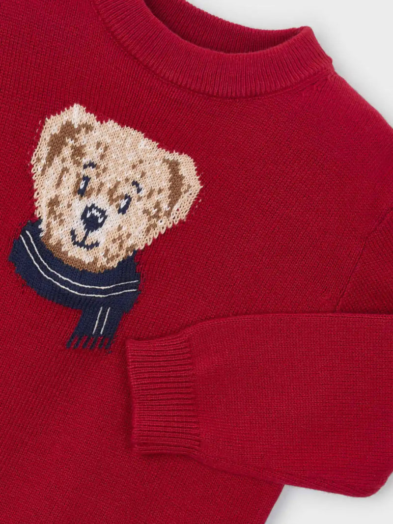 Closer view of the Mayoral knitted jumper.