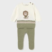 Mayoral boy's green knitted leg warmer set - 02563.