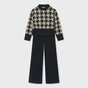 Mayoral girl's houndstooth jumper set - 07532.