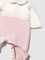 Closer look at the Mayoral knitted romper.