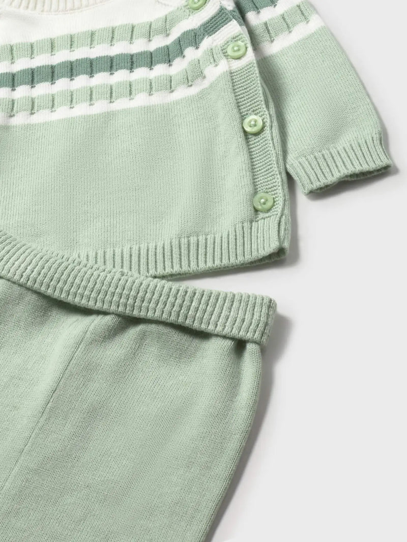 Closer view of the Mayoral knitted set.