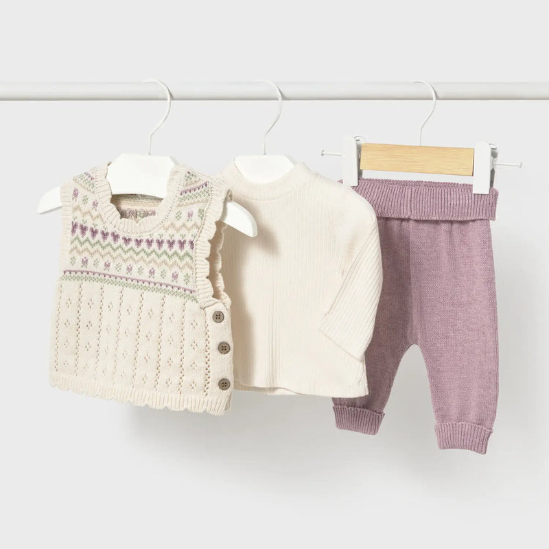 Mayoral baby girl's knitted set - 02757.