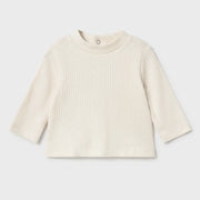 Mayoral baby girl's long sleeve cream top.