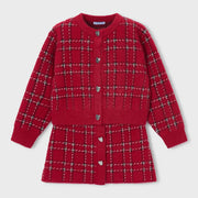 Mayoral girl's red knitted skirt set - 04935.