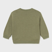 Back of the Mayoral green knitted sweater.