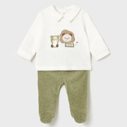 Mayoral baby boy's velour leg warmer set - 02562.