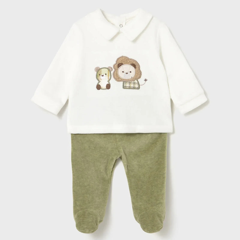 Mayoral baby boy's velour leg warmer set - 02562.