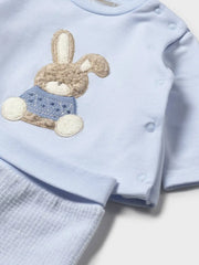 Closer look at the Mayoral bunny leg warmer set.