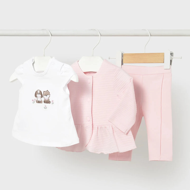 Mayoral Leggings Set - Baby Rose