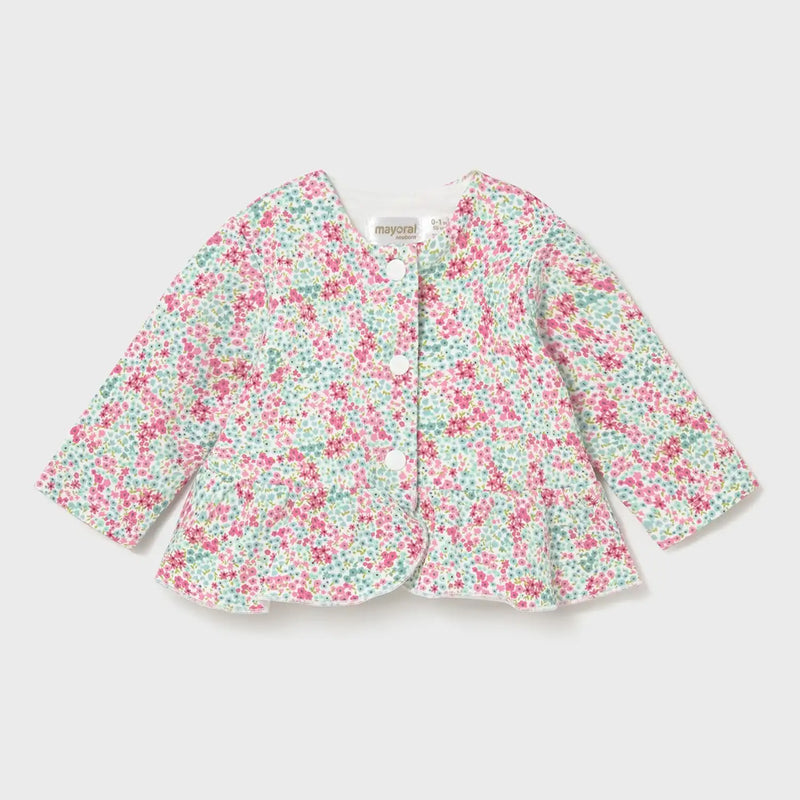 Mayoral ditsy print button up top.