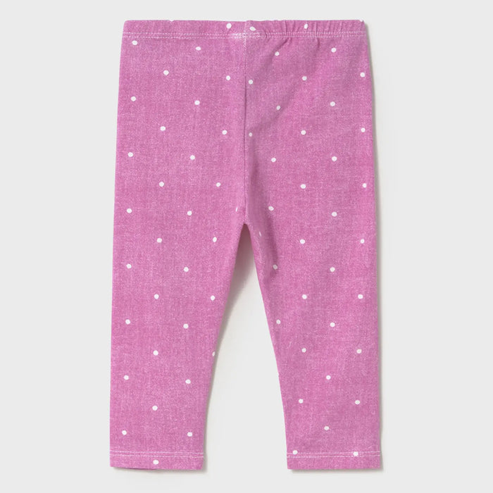 Baby girl's pink leggings.