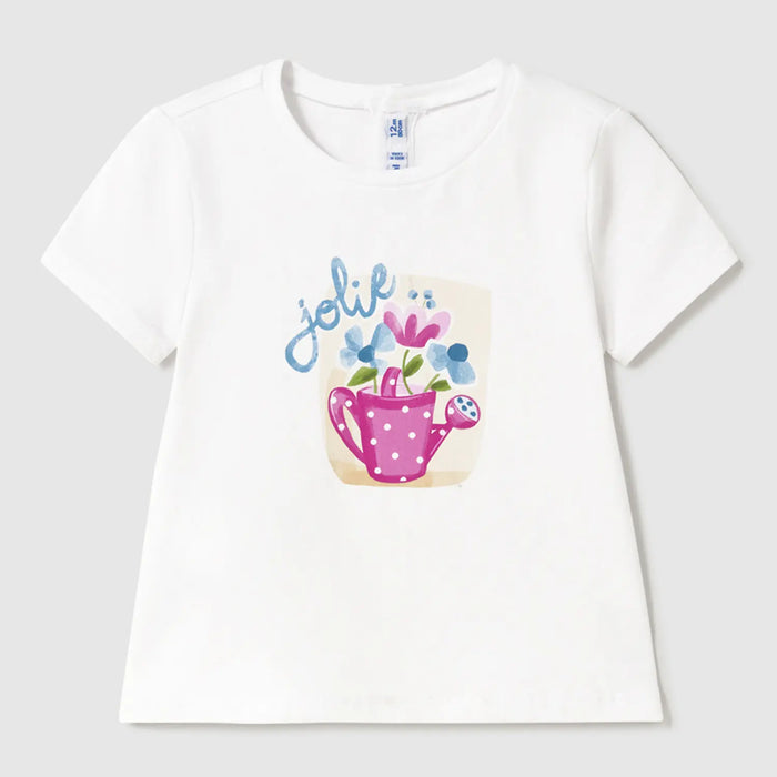 Mayoral baby girl's white t-shirt.