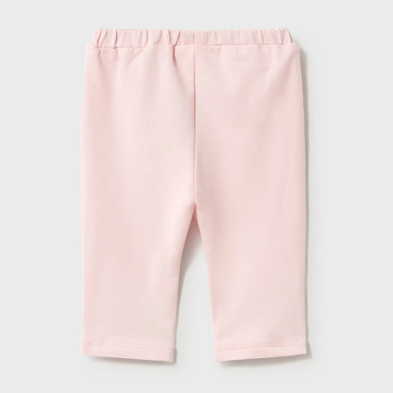 Baby girl's pale pink leggings.
