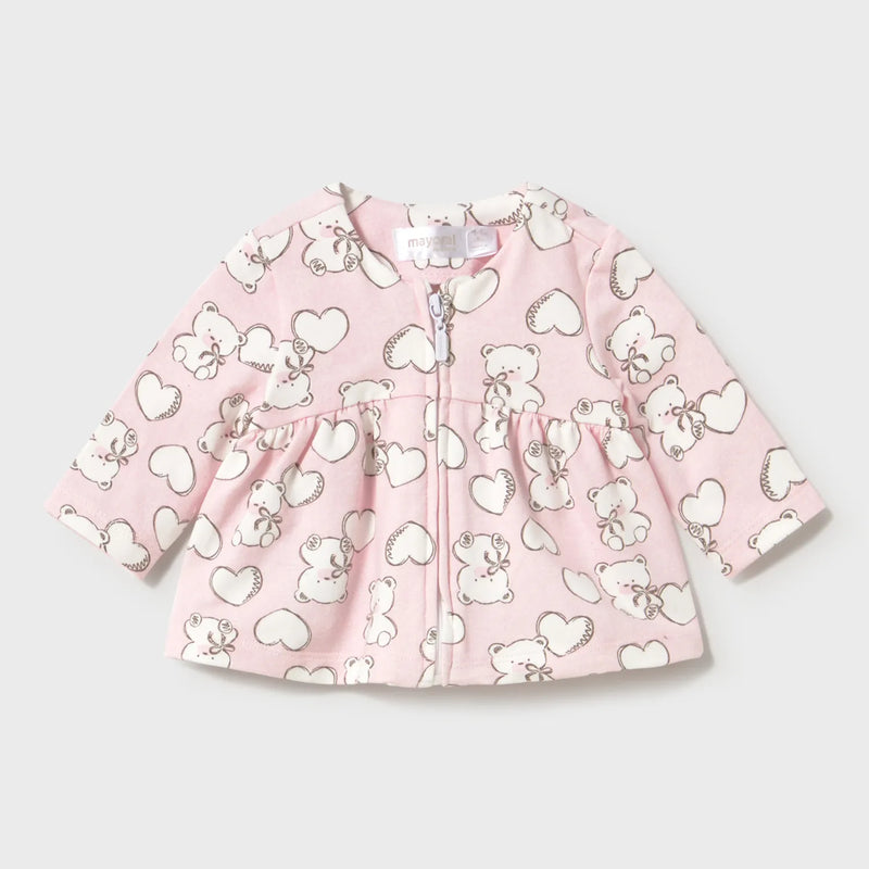 Baby girl's pink zip up top.