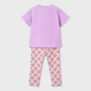 Back of the Mayoral purple leggings set.