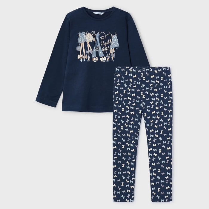 Mayoral navy leggings set - 04072.