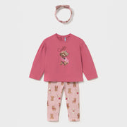 Mayoral baby girl's leggings set & headband - 02780.