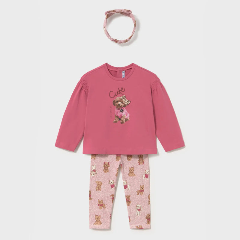 Mayoral baby girl's leggings set & headband - 02780.