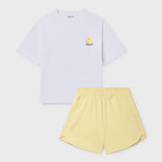 Mayoral girl's lemonade shorts set - 06011.