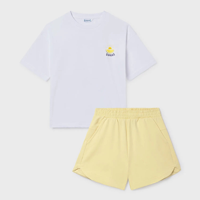 Mayoral girl's lemonade shorts set - 06011.