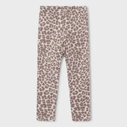 Back of the Mayoral brown leopard print leggings.