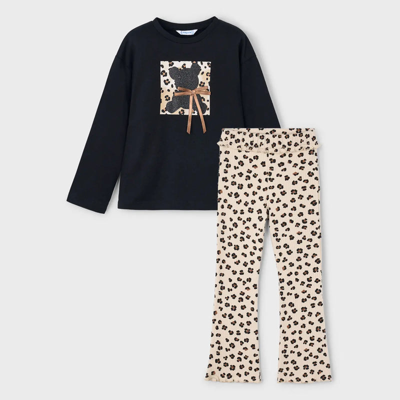 Mayoral leopard print leggings set - 04010.