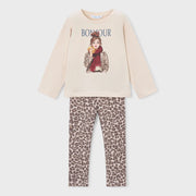 Mayoral leopard print leggings set - 04734.