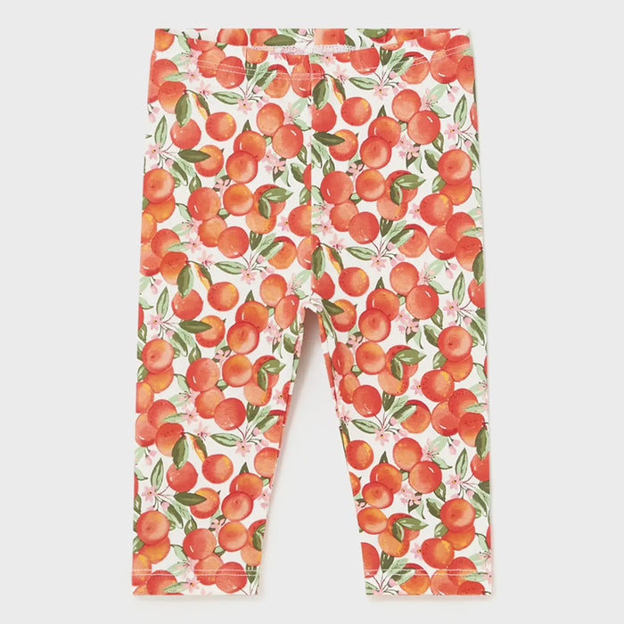 Mayoral peach print leggings. 