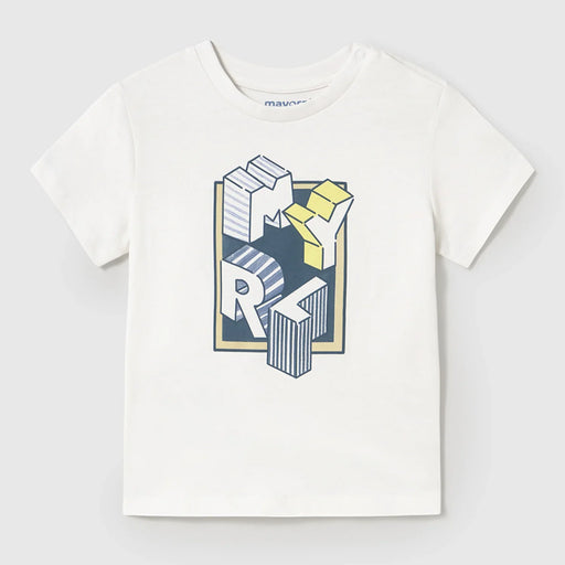 Mayoral white logo t-shirt - 00106.