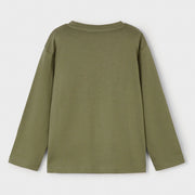 Back of the Mayoral green logo t-shirt.