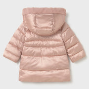 Back of the Mayoral pink long coat.