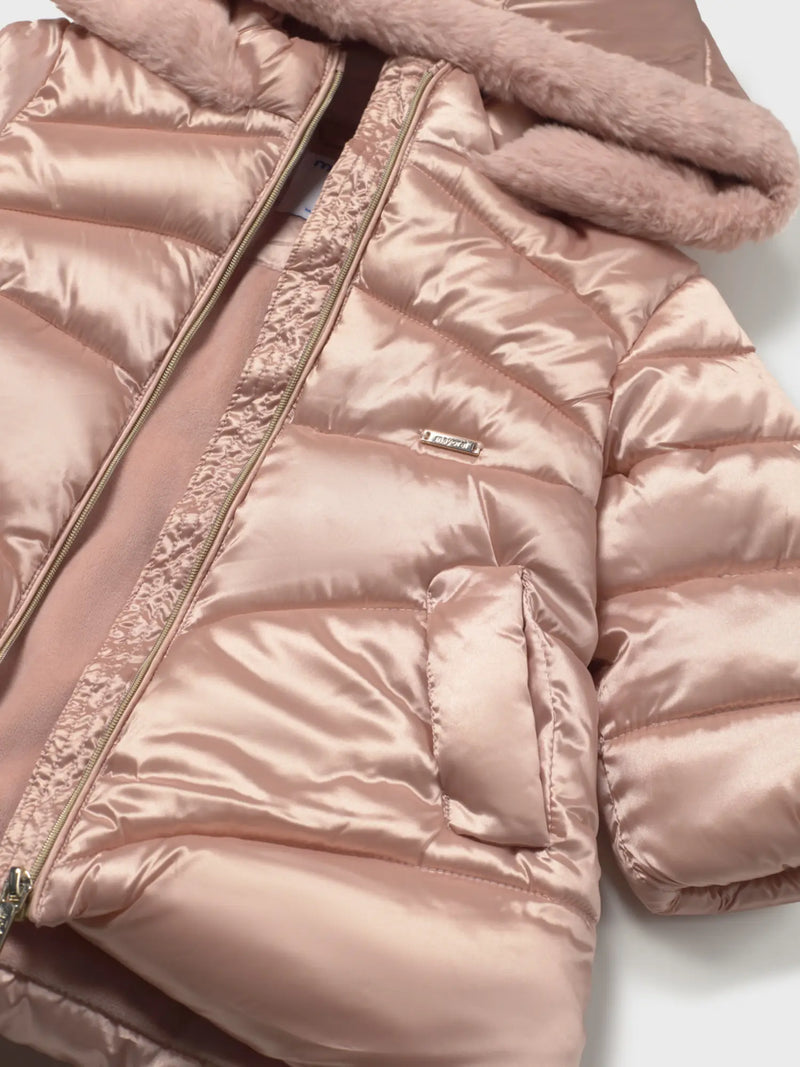 Closer view of the Mayoral long coat.