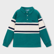 Mayoral long sleeve colourblock polo shirt - 04140.