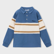 Mayoral long sleeve colourblock polo shirt - 04140.