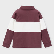 Rear view of the Mayoral long sleeve polo shirt.