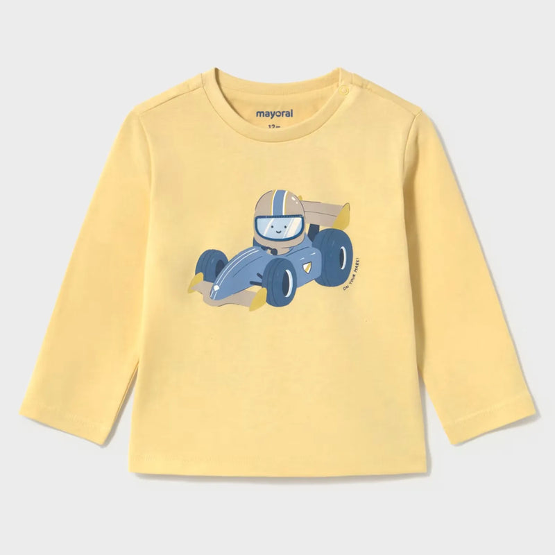 Mayoral baby boy's long sleeve race car t-shirt - 02008.