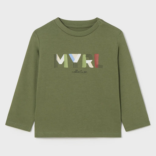 Mayoral boy's green l/s t-shirt - 00108.