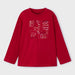 Mayoral boy's red long sleeve t-shirt - 00173.