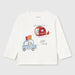 Mayoral boy's cream l/s t-shirt - 02038.
