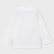 Back of the Mayoral cream long sleeve t-shirt.
