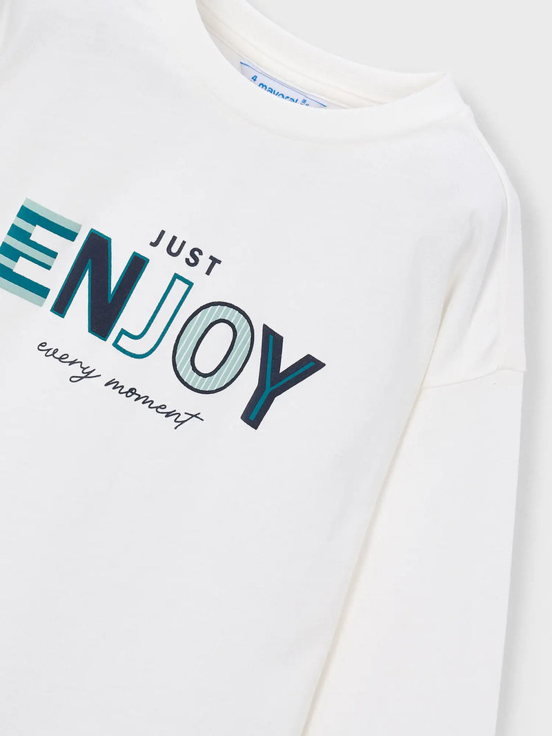 Closer look at the Mayoral long sleeve t-shirt.