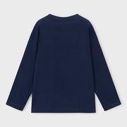 Back of the Mayoral navy long sleeve t-shirt.