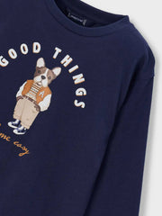 Closer look at the Mayoral long sleeve t-shirt.