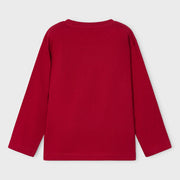 Back of the Mayoral red long sleeve t-shirt.