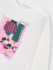 Closer view of the Mayoral long sleeve t-shirt.